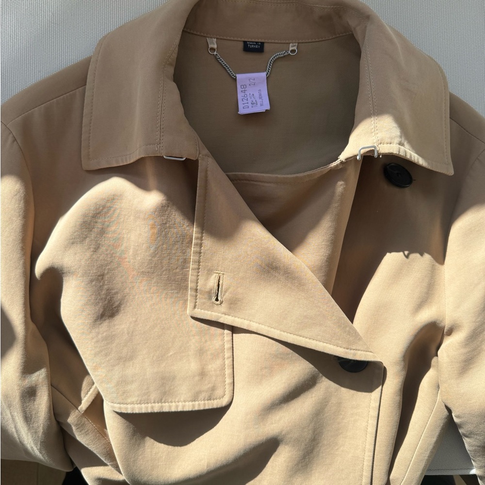 All Saints Myla Long Tan Trench Coat - Picture 7 of 8